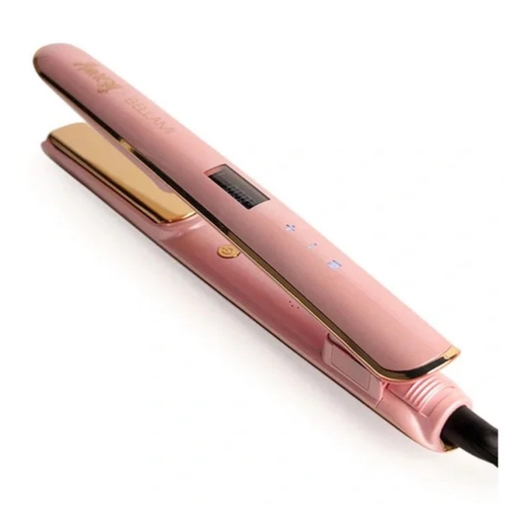 AMREZY X BELLAMI Pink and Gold Hair Straightener
